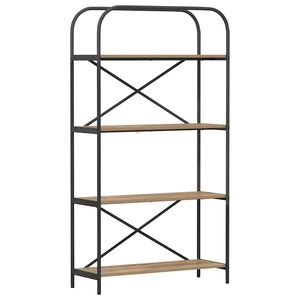 vidaXL Raft pentru cărți 4 niveluri 80 x 30 x 146 cm Lemn prelucrat