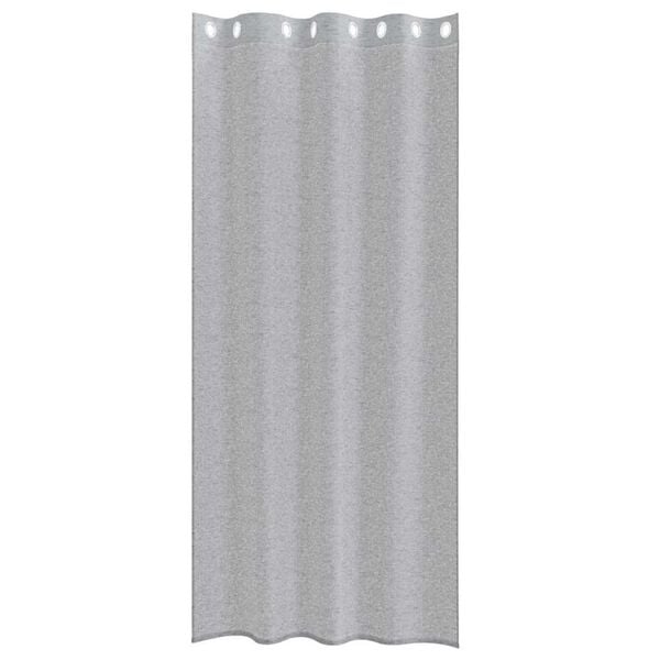 vidaXL Cortină din Voile 2 pcs Gri închis 225 x 140 cm Poliester