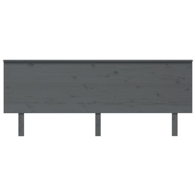 vidaXL Tăblie de pat, gri, 204x6x82,5 cm, lemn masiv de pin