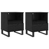vidaXL Dulap de pat Stejar Negru 40 x 35 x 50 cm Lemn prelucrat