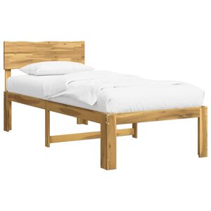 vidaXL Cadru de pat single cu tablie ROSTOCK Alb 90 x 200 cm