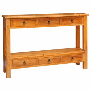 vidaXL Masă de consolă natural 115 x 32 x 76 cm Lemn masiv de mahon