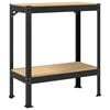 vidaXL Banc de lucru Negru 81 x 41 x 91 cm Lemn aranjat și metal