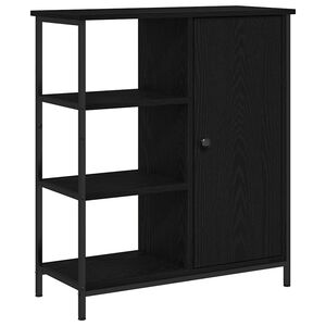 vidaXL Bufet Stejar Negru 70 x 30 x 80 cm