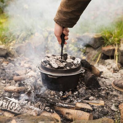 Esschert Design Set de gătit pentru camping, 7 piese, negru, FF240