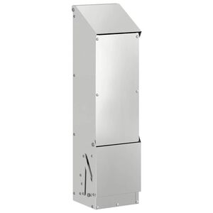 vidaXL Feeder pentru pui Argintiu 13 x 12 x 51 cm Oțel Galvanizat