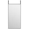 vidaXL Oglindă pentru ușă, negru, 40x80 cm, sticlă și aluminiu