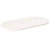 vidaXL Blat de masă, alb, 110x55x2,5 cm, lemn masiv de pin, oval
