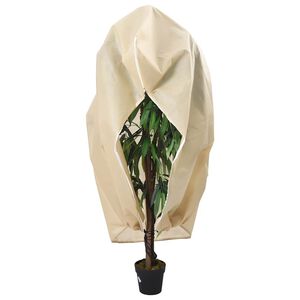 vidaXL Protecție de fleece plante cu fermoar, 2 buc, 70 g/m&sup2;, 1x1,55 m