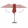 vidaXL Parasol de Grădină Terracota 370 x 197 x 239 cm