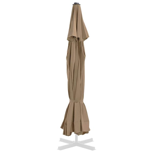 vidaXL P&acirc;nză de schimb umbrelă de soare de exterior gri taupe 515 cm