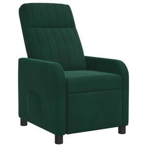 vidaXL Fotoliu reclinabil Verde &icirc;nchis Catifea