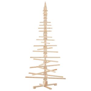 vidaXL Brad de Crăciun din lemn decorativ, 210 cm, lemn de pin masiv