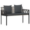 vidaXL Bănci pentru exterior 2 -Seater 116 x 56 x 75 cm poliratan