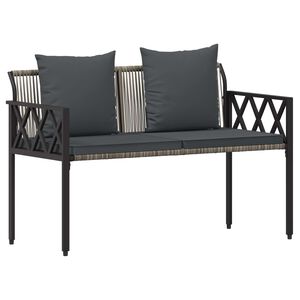 vidaXL Bănci pentru exterior 2 -Seater 116 x 56 x 75 cm poliratan