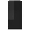 vidaXL Rafturi de perete cub negru extralucios 6 piese 30x15x30 cm