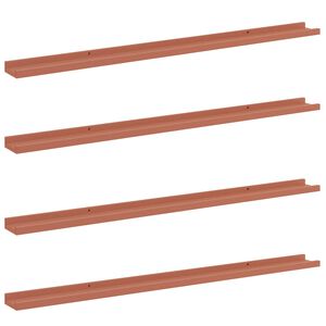 vidaXL Raft de perete 4 buc. Roșu 115 x 9 x 3 cm Lemn prelucrat