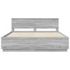 vidaXL Cadru de pat cu headboard Gri Sonoma 180 x 200 cm Lemn compozit