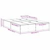 vidaXL Cadru de pat cu depozitare Alb 140 x 200 cm Lemn compozit