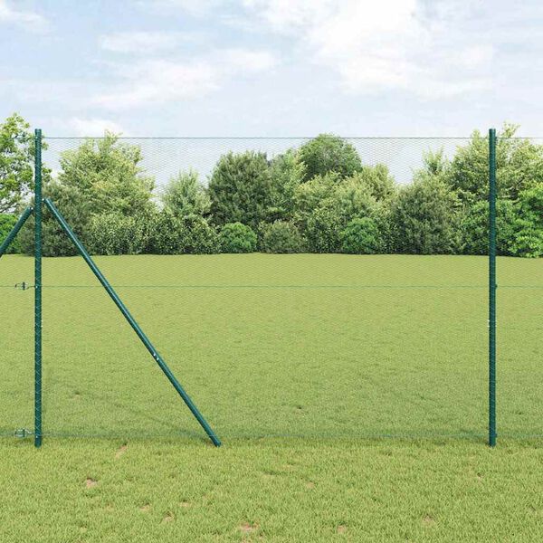 vidaXL Gard hexagonal Verde 1.5 x 100 m Oțel