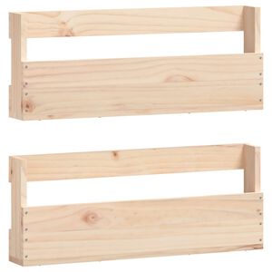 vidaXL Pantofare de perete, 2 buc., 59x9x23 cm, lemn masiv pin