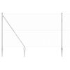 vidaXL St&acirc;lp de gard. Argintiu 25 x 1,6 m (plasă de 50 mm) Oțel