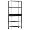 vidaXL Bibliotecă, 80x35x180 cm, lemn mango nefinisat & fier