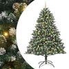vidaXL Brad de Crăciun artificial Verde 240 cm PVC și Plastic și Oțel