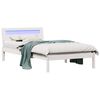 vidaXL Cadru de pat cu headboard Alb 80 x 200 cm Lemn de pin masiv