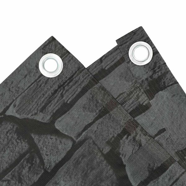 vidaXL Paravan de balcon cu aspect de piatră, gri, 800x75 cm, PVC