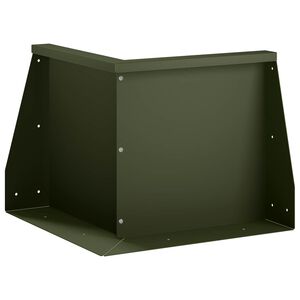 vidaXL Zid de sprijin 50 x 50 x 30 cm Oțel Verde măsliniu