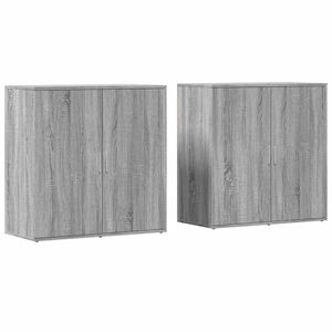 vidaXL Comode, 2 buc., gri sonoma, 79x38x80 cm, lemn compozit
