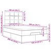 vidaXL Cadru de pat otoman cu saltea țesătură maro &icirc;nchis 120x200 cm