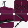 vidaXL Parasol banana cu brațe Roșu bordo 249 x 249 x 250 cm