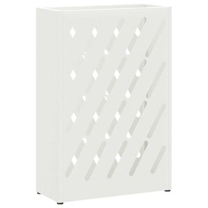 vidaXL Stand pentru Umbrele de Plouă Alb 28 x 12 x 41 cm Oțel