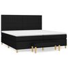 vidaXL Pat box spring cu saltea, negru, 200x200 cm, textil