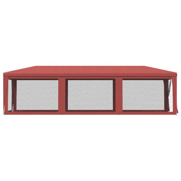 vidaXL Cort de petrecere cu 8 pereți din plasă, roșu, 3x9 m, HDPE