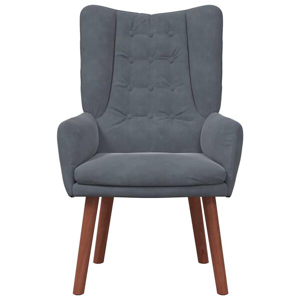 vidaXL fotoliu Gri închis 63 x 67 x 94 cm Catifea