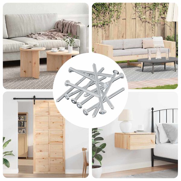 vidaXL Șurub 12 pcs Argintiu M6 x 100 mm Oțel