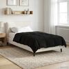 vidaXL Duvet de iarnă Patos Negru 155 x 220 cm Microfibră