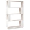 vidaXL Bibliotecă/Separator cameră, alb, 80x25x132 cm lemn masiv pin