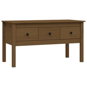 vidaXL Măsuță de cafea, maro miere, 102x49x55 cm, lemn masiv de pin