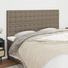 vidaXL Tăblie de pat gri taupe 180x5x118/128 cm, material textil