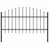 vidaXL Gard de grădină Woerden cu v&acirc;rf tip suliță din oțel 170x125 cm negru