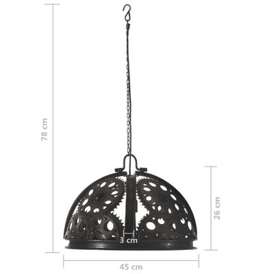 vidaXL Lampă de tavan industrială cu lanț, model roată, 45 cm, E27