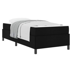 vidaXL Pat cu arcuri Negru 80 x 200 cm țesătură