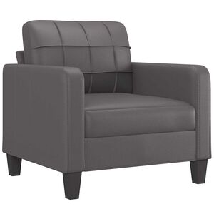 vidaXL Canapea de o persoană, gri, 60 cm, piele ecologică
