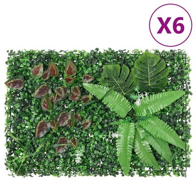  vidaXL Gard din plante artificiale, 6 buc., verde, 40x60 cm