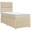 vidaXL Pat boxspring cu saltea albastru 100 x 200 cm Țesătură