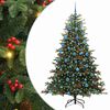 vidaXL Brad de Crăciun artificial Verde 180 cm PVC și metal și plastic